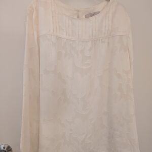 LOFT Women's Ivory Floral Blouse